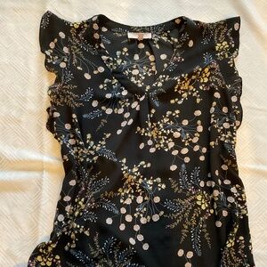 Philosophy Black Floral Vneck